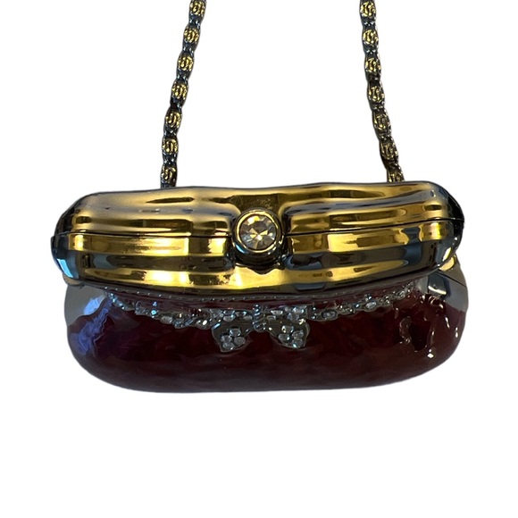 Perry Borrelli Mini Trinket Purse Butterfly & European Crystals - Picture 5 of 8